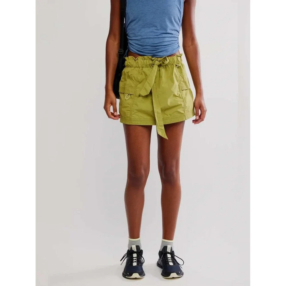 NWT FP Movement Free People In The Wild Skort Medium Olive Green Cargo Athletic